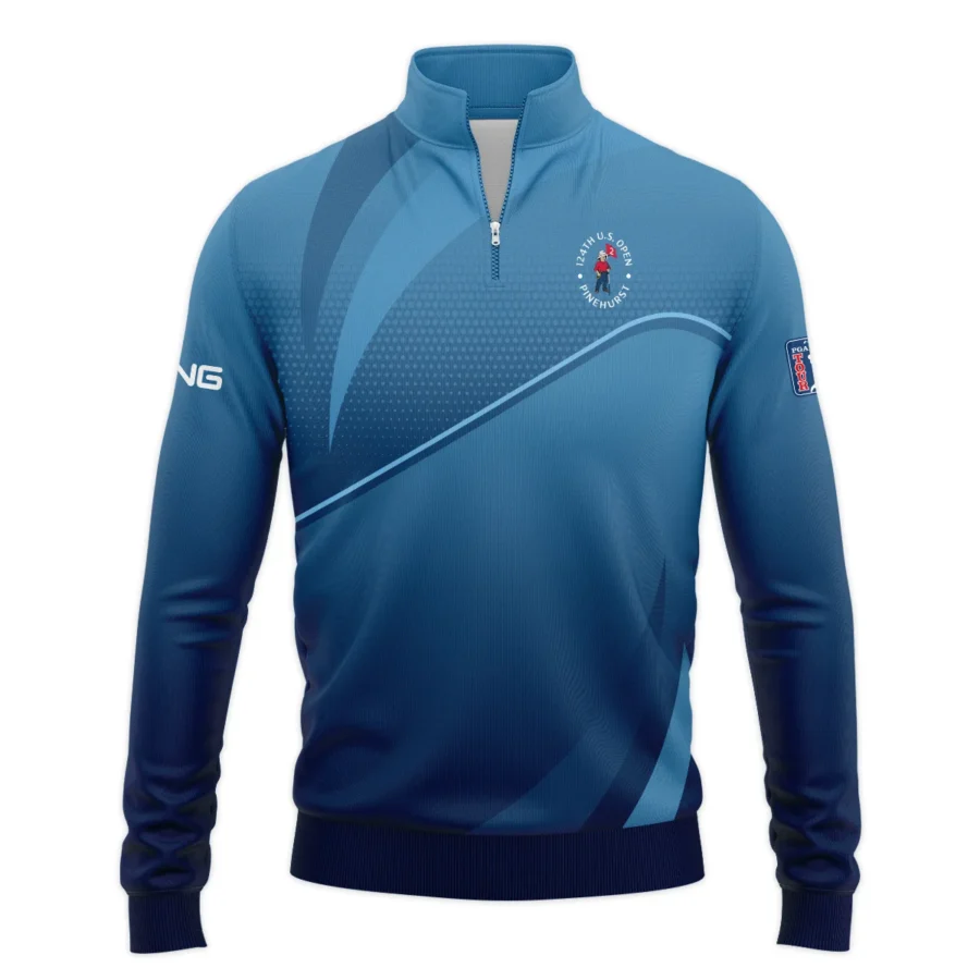 124th U.S. Open Pinehurst Dark Blue Gradient Background Ping Quarter-Zip Jacket Style Classic