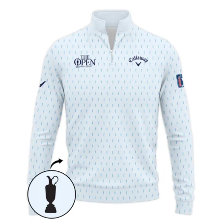 Golf Sport Light Blue Pattern Cup 152nd Open Championship Callaway Quarter-Zip Jacket All Over Prints QTTOP160624A01CLWSWZ