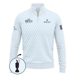 Golf Sport Light Blue Pattern Cup 152nd Open Championship Rolex Zipper Hoodie Shirt All Over Prints QTTOP160624A01ROXZHD