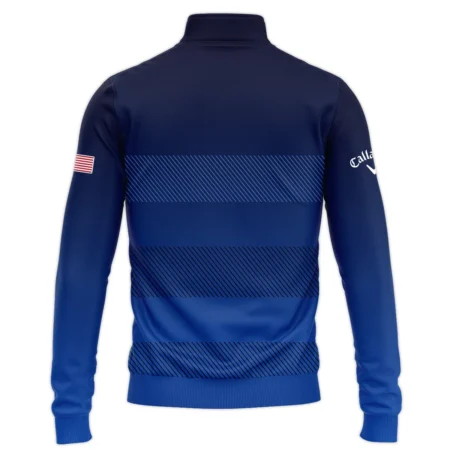 Dark Blue Gradient Line Pattern Background Presidents Cup Callaway Quarter-Zip Jacket Style Classic