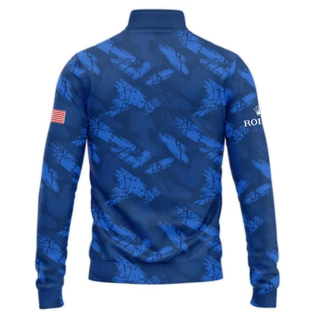 Presidents Cup Dark Blue Grunge Pattern Background Rolex Quarter-Zip Jacket Style Classic