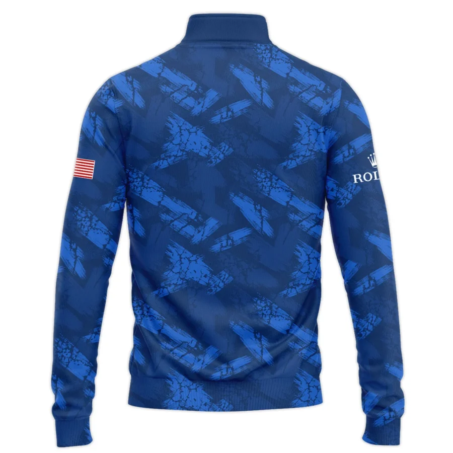 Presidents Cup Dark Blue Grunge Pattern Background Rolex Quarter Zip Sweatshirt Style Classic