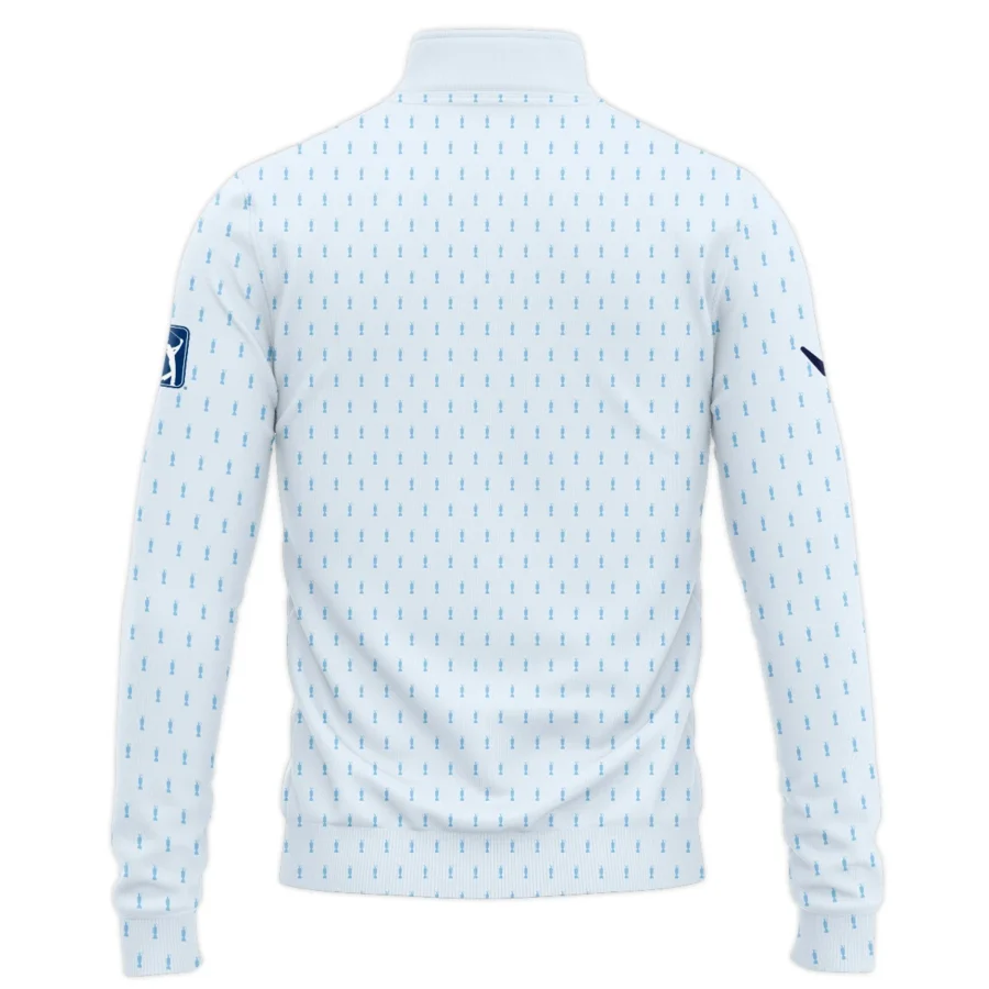 Golf Sport Light Blue Pattern Cup 152nd Open Championship Callaway Performance Quarter Zip Sweatshirt With Pockets All Over Prints QTTOP160624A01CLWQZS