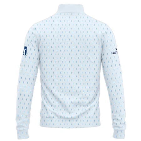 Golf Sport Light Blue Pattern Cup 152nd Open Championship Rolex Performance Quarter Zip Sweatshirt With Pockets All Over Prints QTTOP160624A01ROXQZS