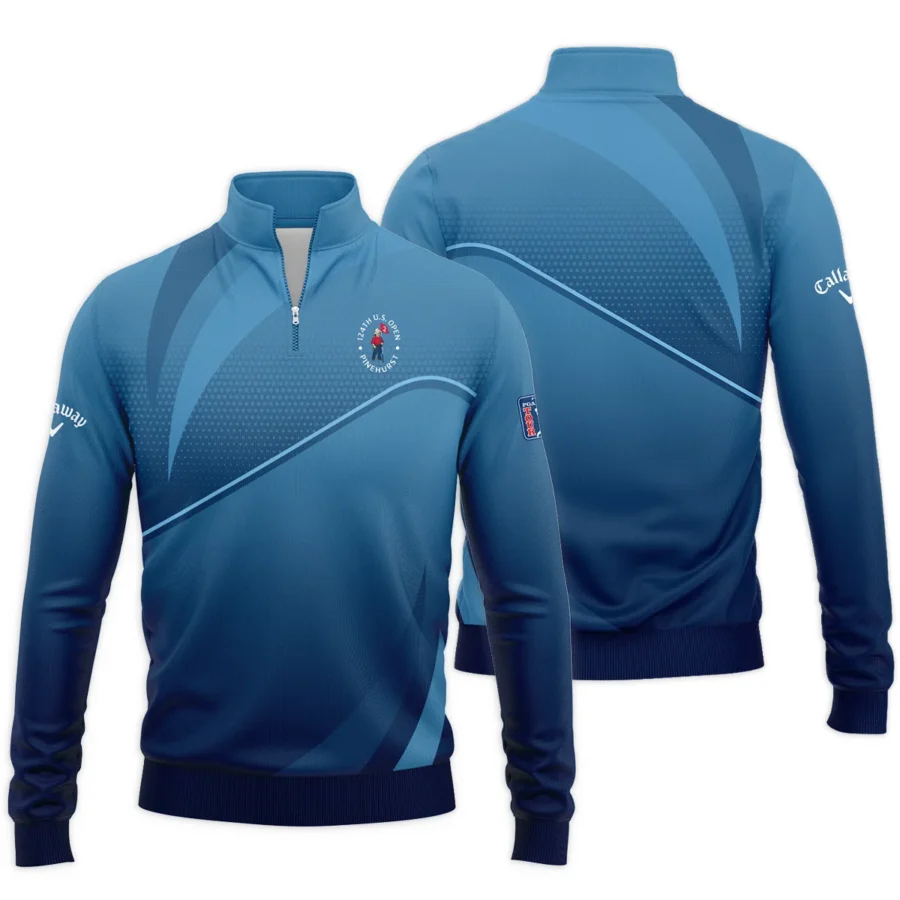 124th U.S. Open Pinehurst Dark Blue Gradient Background Callaway Quarter-Zip Jacket Style Classic