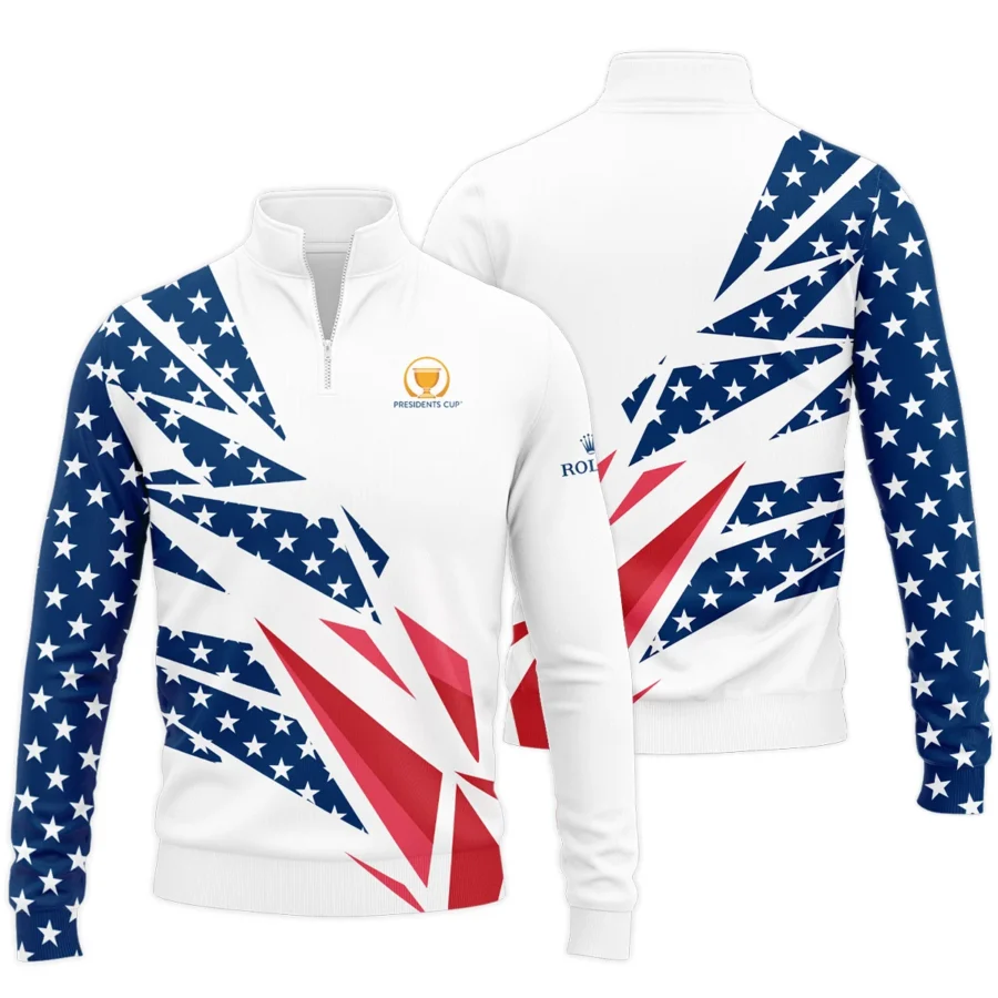 Flag American Cup Presidents Cup Rolex Quarter-Zip Jacket All Over Prints QTPR2606A1ROXSWZ