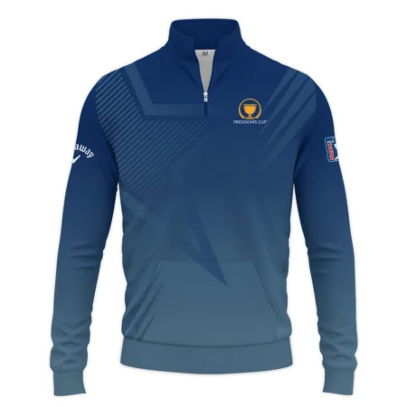 Presidents Cup Dark Blue Star Gradient Background Callaway Quarter Zip Sweatshirt Style Classic