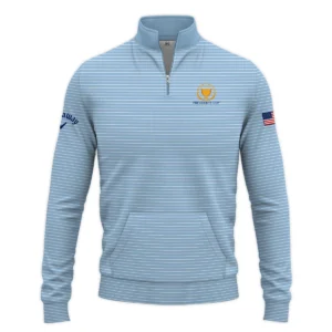 Presidents Cup Light Blue Line White Pattern Rolex Polo Shirt Style Classic