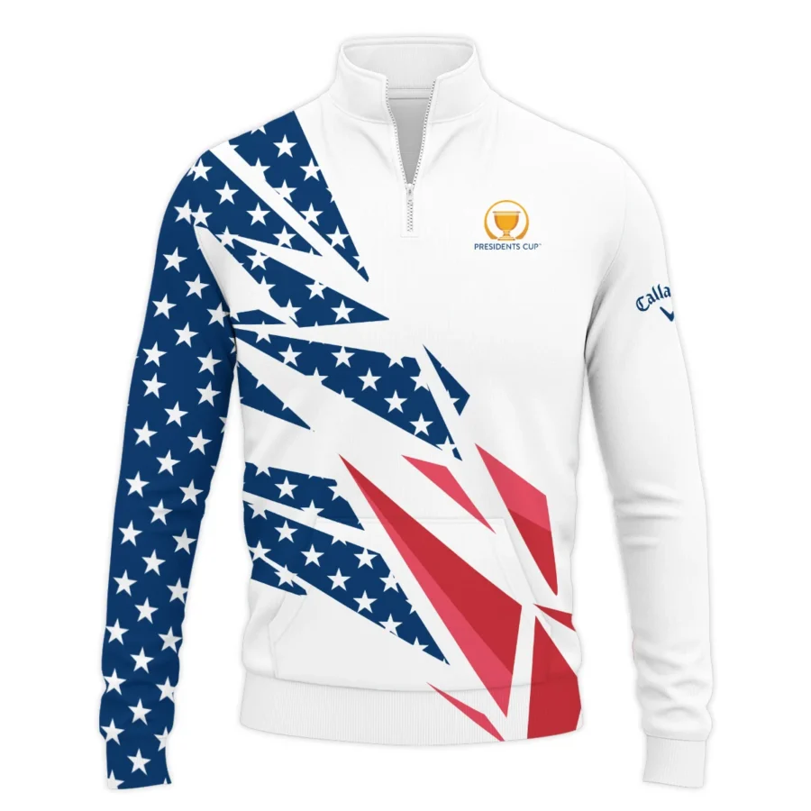 Flag American Cup Presidents Cup Callaway Performance Quarter Zip Sweatshirt With Pockets All Over Prints QTPR2606A1CLWQZS