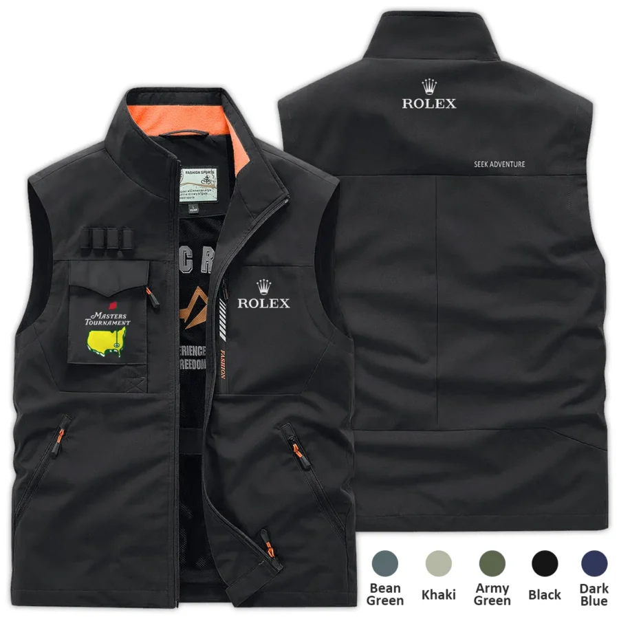 Black Sport Fashion Rolex Masters Tournament Outdoor Sleeveless Vest BLMT290724A1ROX