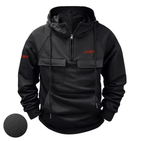 Special Release Nature Photography x Joby Brand Tactical Quarter Zip Hoodie BLNP170724A1JB - Black