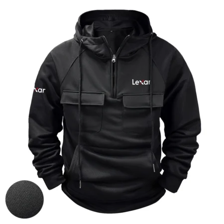 Special Release Nature Photography x Lexar Brand Tactical Quarter Zip Hoodie BLNP170724A1LX - Black