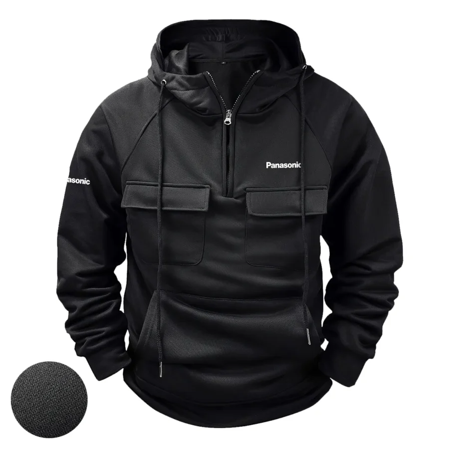 Special Release Nature Photography x Panasonic Brand Tactical Quarter Zip Hoodie BLNP170724A1PSN - Black