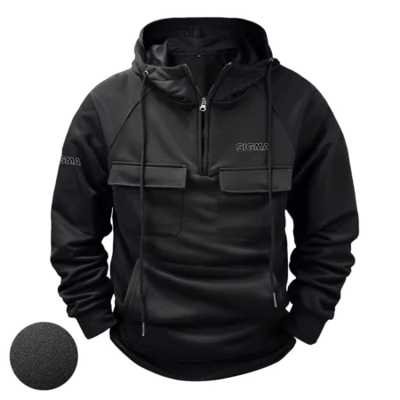 Special Release Nature Photography x Sigma Brand Tactical Quarter Zip Hoodie BLNP170724A1SM - Black