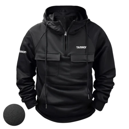 Special Release Nature Photography x Tamron Brand Tactical Quarter Zip Hoodie BLNP170724A1TR - Black