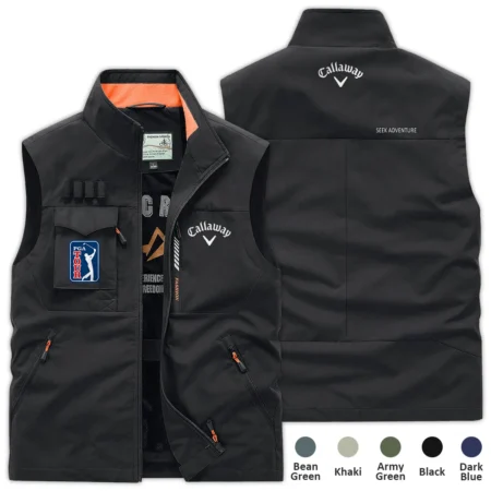 Black Sport Fashion Callaway PGA Tour Outdoor Sleeveless Vest QTPGA290724B1CLW