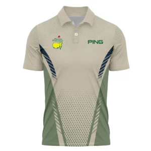 Collab Release Tan Green Ping Masters Tournament Zipper Polo Shirt All Over Prints BLMT220724A3PIZPL