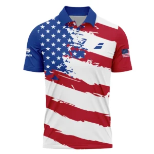 Sport Babolat US Open Tennis Zipper Polo Shirt All Over Prints HOTN060724A1BAZPL