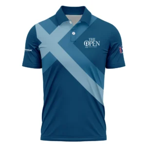 Special Release Cleveland Golf 152nd Open Championship Slightly Desaturated Blue Background Zipper Polo Shirt All Over Prints HOTOP080724A01CLEZPL