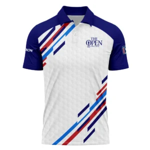 Special Release Srixon 152nd Open Championship Blue Red Straight Line White Background Zipper Polo Shirt All Over Prints HOTOP090724A01SRIZPL