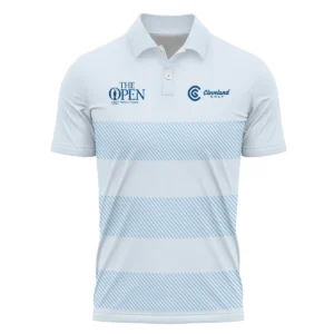 Special Release Cleveland Golf 152nd Open Championship Light Blue Background Line Pattern Zipper Polo Shirt All Over Prints HOTOP100724A01CLEZPL