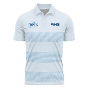 Special Release Ping 152nd Open Championship Light Blue Background Line Pattern Zipper Polo Shirt All Over Prints HOTOP100724A01PIZPL