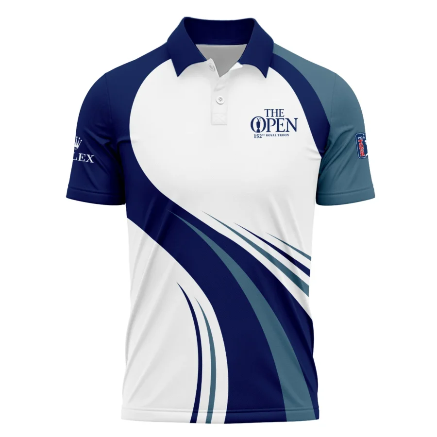 Rolex 152nd Open Championship White Mostly Desaturated Dark Blue Performance Polo Shirt All Over Prints HOTOP270624A02ROXPL