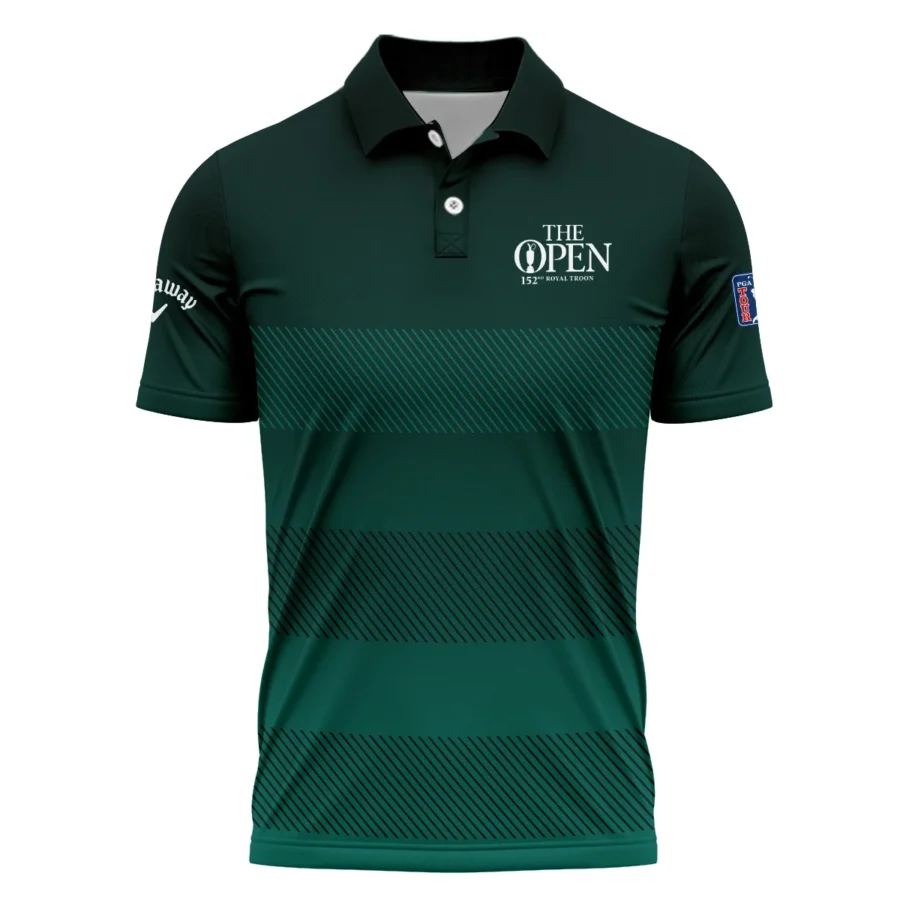 152nd Open Championship Callaway Dark Green Gradient Line Pattern Polo Shirt All Over Prints HOTOP280624A01CLWPL