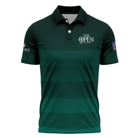 152nd Open Championship Rolex Dark Green Gradient Line Pattern Polo Shirt All Over Prints HOTOP280624A01ROXPL