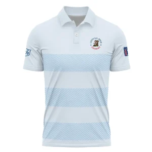 Zipper Polo Shirt Cleveland Golf 125th US Open Championship Light Blue Background Line Blue HOUSG120724A02CLEZPL