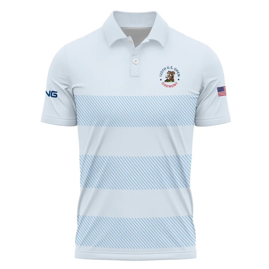 Polo Shirt Ping 125th US Open Championship Light Blue Background Line Blue HOUSG120724A02PIPL