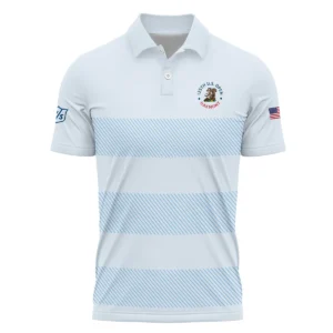 Zipper Polo Shirt Wilson Staff 125th US Open Championship Light Blue Background Line Blue HOUSG120724A02WSZPL