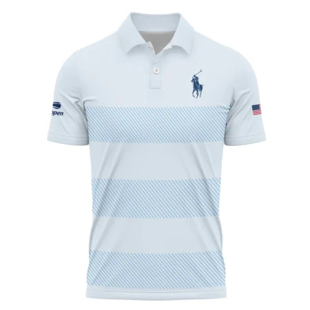 US Open Tennis Light Blue Background Line Ralph Lauren Polo Shirt Style Classic