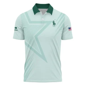 US Open Tennis Lacoste Green Pastel Background Star Line Pattern Performance T-Shirt Style Classic