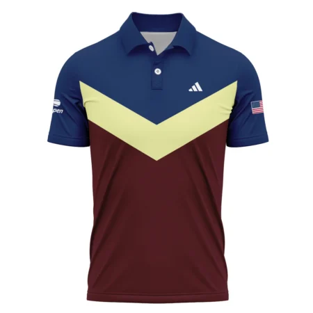 Adidas US Open Tennis Blue Red Yellow Background Polo Shirt Style Classic