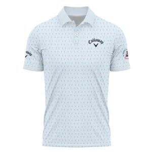 Special Release Light Blue Callaway 125th U.S. Open Oakmont Zipper Polo Shirt All Over Prints QTUSM8724A2CLWZPL