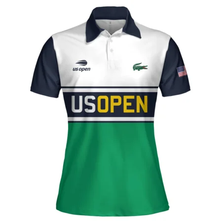 Women Tennis Sport Lacoste US Open Tennis Short Polo Shirt All Over Prints QTUSTM26724A2LCPL