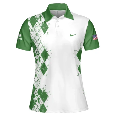 Green Color Sport Tennis Nike US Open Tennis Short Polo Shirt All Over Prints QTUSTM26724A3NKPL