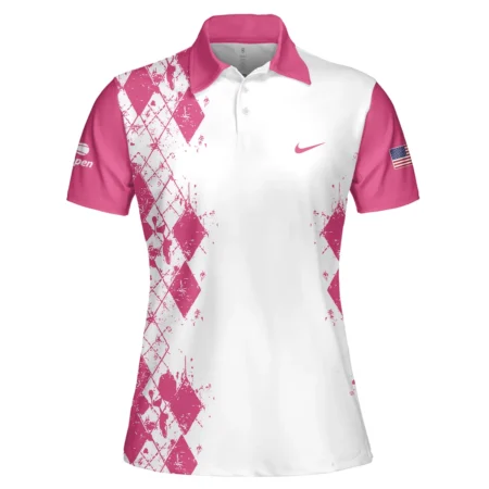 Pink Color Sport Tennis Nike US Open Tennis Short Polo Shirt All Over Prints QTUSTM26724A3NKPL