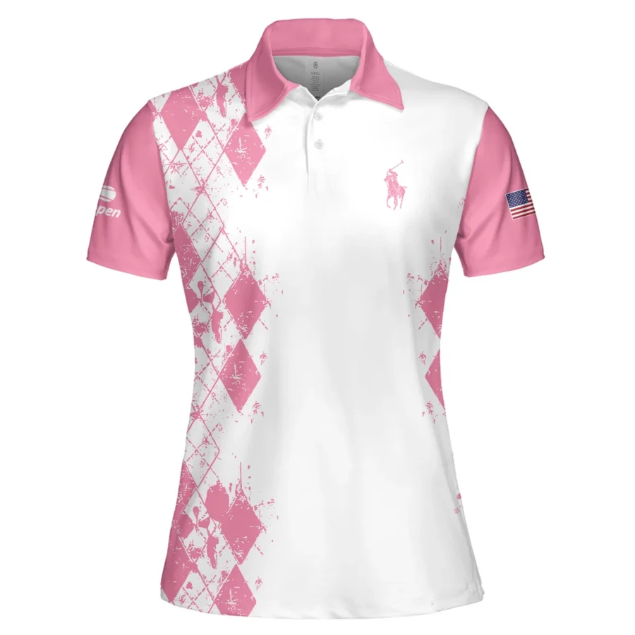 Light Pink Color Sport Tennis Ralph Lauren US Open Tennis Short Polo Shirt All Over Prints QTUSTM26724A3RLPL