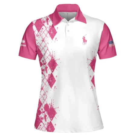 Pink Color Sport Tennis Ralph Lauren US Open Tennis Short Polo Shirt All Over Prints QTUSTM26724A3RLPL