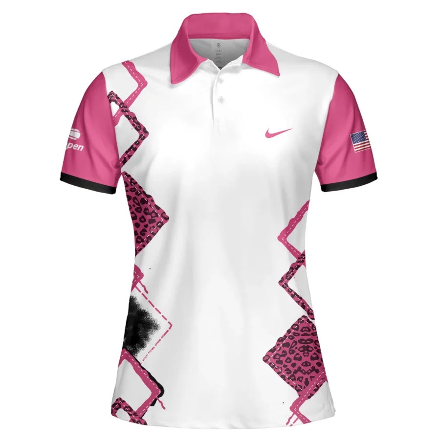 Pink Color Sport Tennis Nike US Open Tennis Short Polo Shirt All Over Prints QTUSTM26724A4NKPL