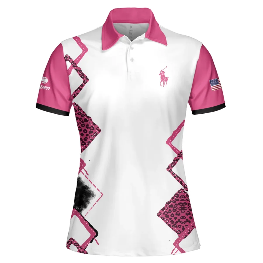 Pink Color Sport Tennis Ralph Lauren US Open Tennis Short Polo Shirt All Over Prints QTUSTM26724A4RLPL