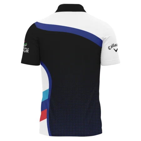 Zipper Polo Shirt Callaway BMW PGA Championship Black Background Halftone Blue Red HOBMW110724A01CLWZPL