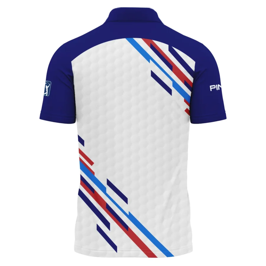 Special Release Ping 152nd Open Championship Blue Red Straight Line White Background Zipper Polo Shirt All Over Prints HOTOP090724A01PIZPL