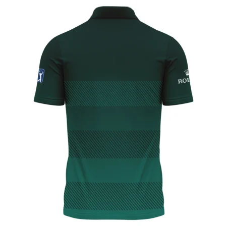 152nd Open Championship Rolex Dark Green Gradient Line Pattern Zipper Polo Shirt All Over Prints HOTOP280624A01ROXZPL