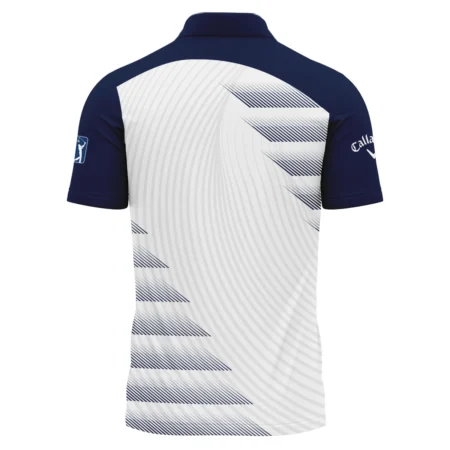 Callaway 152nd Open Championship Blue White Line Pattern Zipper Polo Shirt All Over Prints HOTOP280624A02CLWZPL