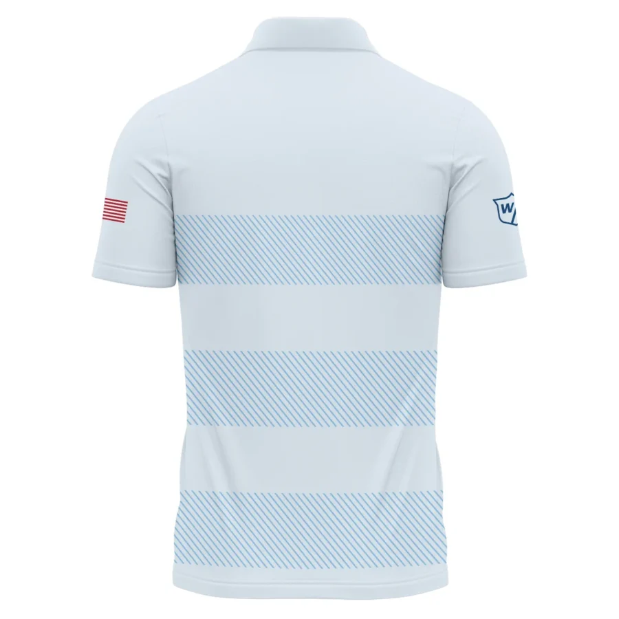 Polo Shirt Wilson Staff 125th US Open Championship Light Blue Background Line Blue HOUSG120724A02WSPL