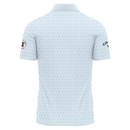 Special Release Light Blue Callaway 125th U.S. Open Oakmont Zipper Polo Shirt All Over Prints QTUSM8724A2CLWZPL