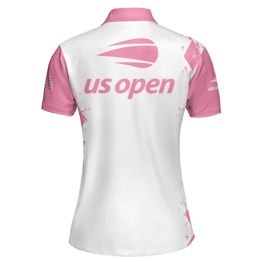 Light Pink Color Sport Tennis Nike US Open Tennis Short Polo Shirt All Over Prints QTUSTM26724A3NKPL